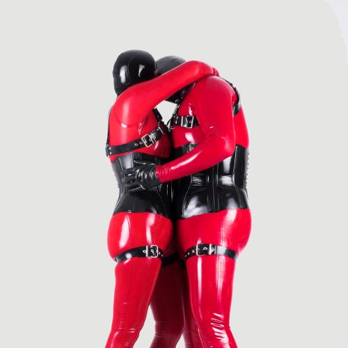 Duo In Red And Black Latex