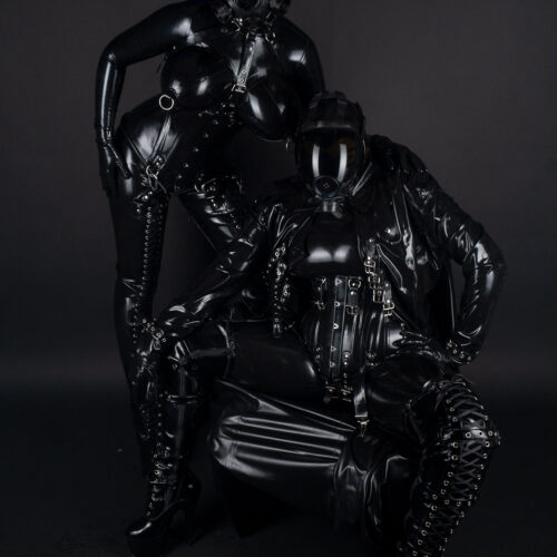 Duo Shoot In Full Black With Millennium Gas Masks